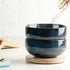 Galaxy Blue Ceramic Snack Bowl Set of 2, 500 ML
